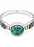 Sterling with Turquoise Scrollwork Band