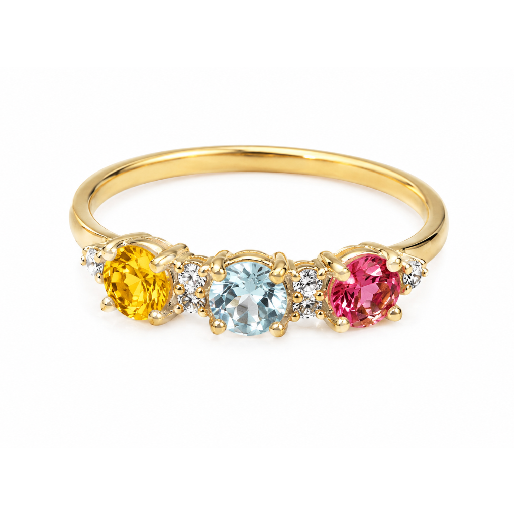 CZ Three Stone Ring