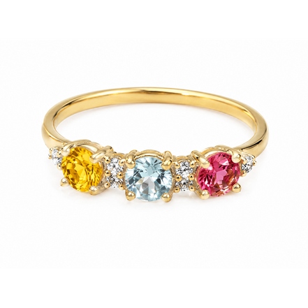 CZ Three Stone Ring