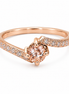Rose Colored Peach Center Sterling Ring