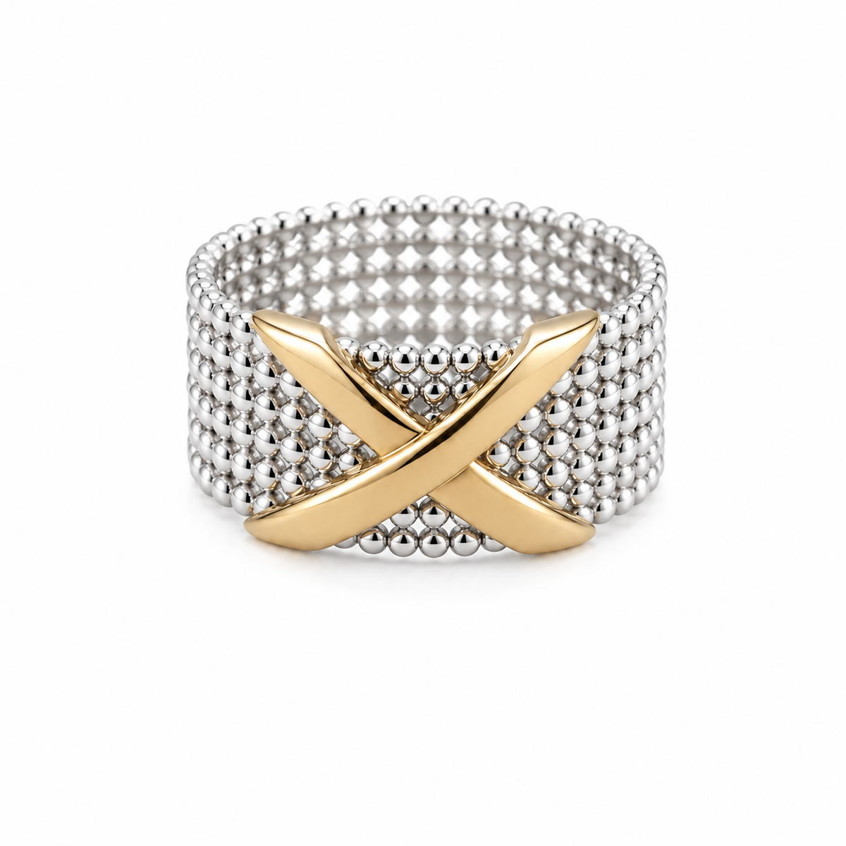 Two-Tone Cable X Center Ring