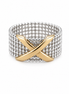 Cross Knot Sterling and Yellow Gold Accented Ring