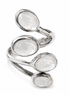 Multi-stone Bypass with Oval Cabochon Ring
