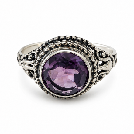Artesian Crafted Sterling with Purple Amethyst