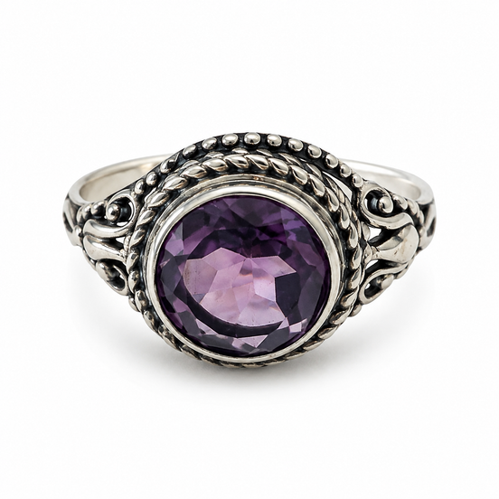 Artesian Crafted Sterling with Purple Amethyst