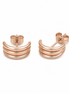 Rose Gold over Sterling Open Design Half Hoop Earrings